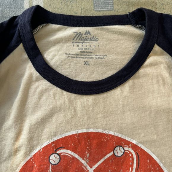 Majestic Threads "Astros" Graphic Baseball Logo Long Sleeve T-Shirt Mens XL - Picture 4 of 10